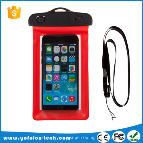 2017 high quality mobile phone pvc waterproof bag, clear waterproof cell phone case